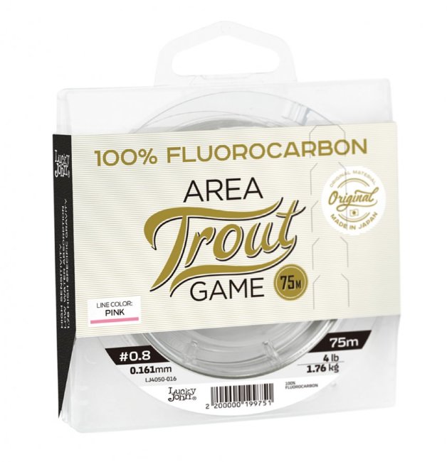 Леска моно. Lucky John Area Trout Game FLUOROCARBON Pink 075/018