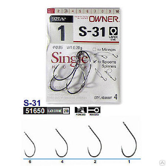 Крючок Owner TROUT SALMONS(S-31BC) 51650-02