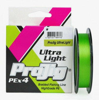 Шнур ProJig UltraLight 0.06 мм. 2,6 кг. 150 м. салатовый