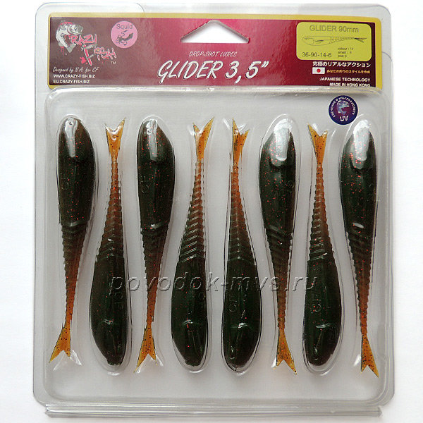 Резина Crazy Fish Glider 3.5" 36-90-14-6
