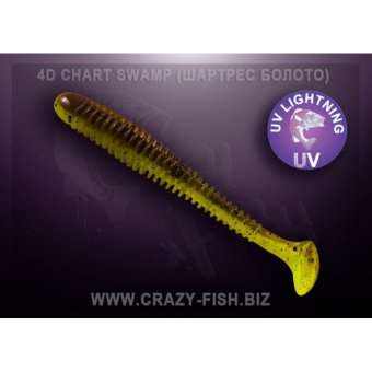 Резина Crazy Fish Vibro Worm 3,4" 12-8,5-4d-6-F