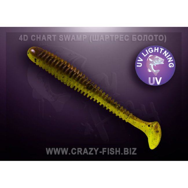 Резина Crazy Fish Vibro Worm 3,4" 12-8,5-4d-6-F