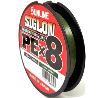 Шнур Sunline SIGLON PEx8 150M (Dark Green) #1/16LB
