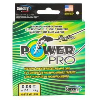 Шнур PowerPro 135м Hi-VisYellow 0.36мм