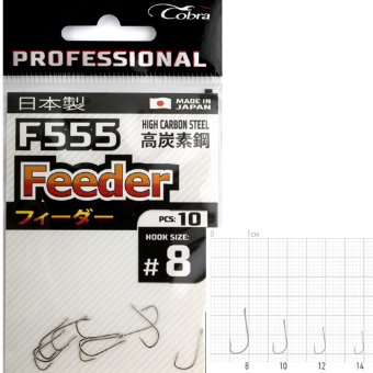 Крючки Cobra PRO FEEDER сер.F555 разм 012