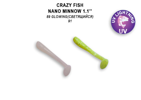 Резина Crazy Fish Nano Minnow 1.1  68-27-89/91-6