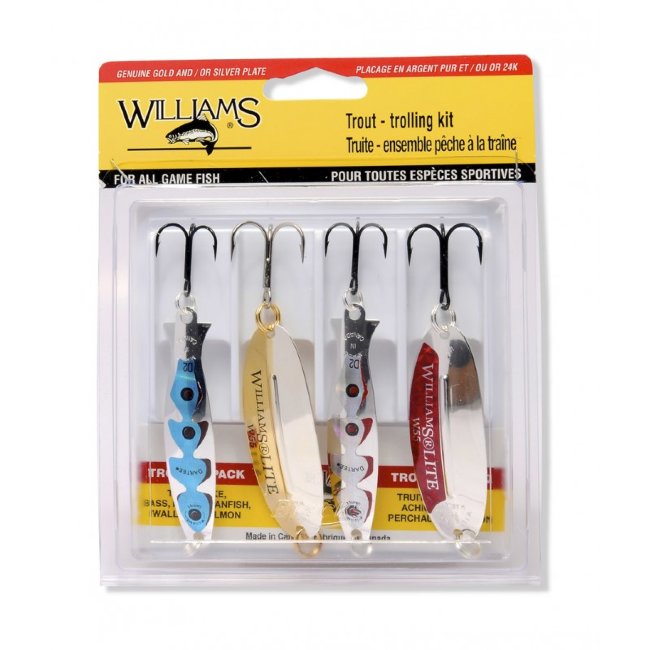 Набор из 4-х блесен 4TTK Troukking Kit (Williams) масса 5 и 7 г, длина 7 и 6,7 см, цвет в ассорт.