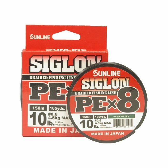 Шнур Sunline SIGLON PEx8 150M (Dark Green) #0.3/5LB