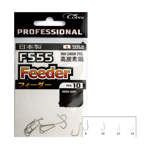 Крючки Cobra PRO FEEDER сер.F555 разм 014
